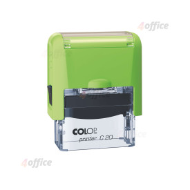 Zīmogs COLOP Printer C20, zaļš korpuss, zils spilventiņš