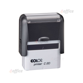 Zīmogs COLOP Printer C20, melns korpuss, bez krāsas spilventiņš