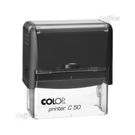 Zīmogs COLOP Printer C50, melns korpuss, bez krāsas spilventiņš