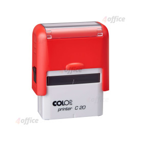 Zīmogs COLOP Printer C20 sarkans korpuss, zils spilventiņš
