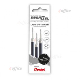 Gēla pildspalvas serdenes PENTEL Energel M, 3gab, melna