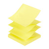 Piezīmju līmlapiņas FORPUS, Z veida, 75 x 75 mm, dzeltenas, 100 lapiņas
