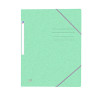 Mape dokumentiem ELBA OXFORD, A4 formāts, ar 3 atlokiem, ar gumiju, zaļā pasteļtoņā krāsā