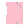 Mape dokumentiem ELBA OXFORD, A4 formāts, ar 3 atlokiem, ar gumiju, rozā pasteļtoņā krāsā