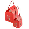Dāvanu kastīte   māja, 120 x 120 x 110 mm, sarkana