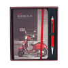 Pildspalva komplektā ar A6 līniju bloknotu SCRIKSS RED MOTOCYCLE dāvanu kastītē