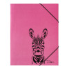 Mape PAGNA Zebra A4, elastīga, ar gumiju, rozā