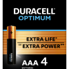 Baterijas DURACELL OPTIMUM AAA 4 gab.