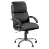 Biroja krēsls NOWY STYL NADIR STEEL Chrome (comfort), melna ādas imitācija