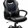 Darba krēsls F 003 melns PU ar melnu materiālu