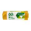 Atkritumu maisi SORTEX, tilpums 60 L, 10 gab., 30 mkr, dzelteni, LDPE, 60 x 75 cm