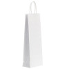 Papīra maisiņš pudelei TWIST, 140x80x390mm, balts