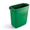 Atkritumu tvertne DURABIN® 60L taisnstūrveida, zaļa (vāciņš jāiegādājas atsevišķi)