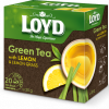 Zaļā tēja LOYD Pyramids ar citronu un citronzāles garšu, 20x1,5 g
